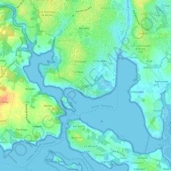 Mapa topográfico La Pointe Des Émigrés, altitud, relieve