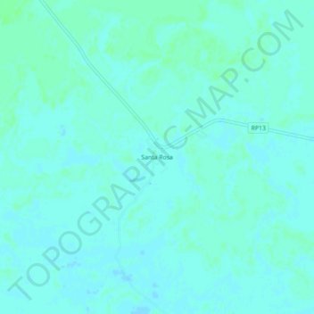 Mapa topográfico Santa Rosa, altitud, relieve