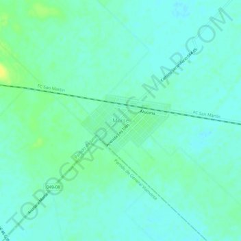 Mapa topográfico Morse, altitud, relieve