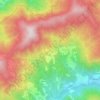 Mapa topográfico Colognora di Pescaglia, altitud, relieve