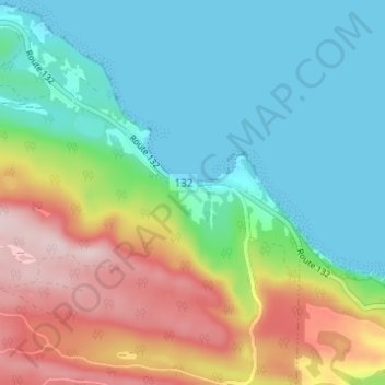 Mapa topográfico Saint-Yvon, altitud, relieve