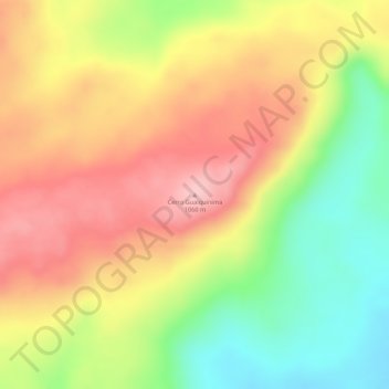 Mapa topográfico Cerro Guaiquinima, altitud, relieve