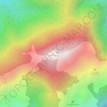 Mapa topográfico Cerro Kennedy, altitud, relieve