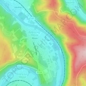 Mapa topográfico Pierre Saint-Martin, altitud, relieve