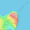 Mapa topográfico Eystfelli, altitud, relieve