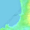 Mapa topográfico Pointe de la Torche, altitud, relieve