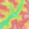 Mapa topográfico Au, altitud, relieve