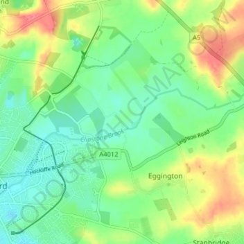 Mapa topográfico Clipstone, altitud, relieve