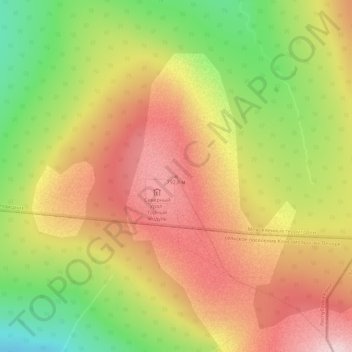 Mapa topográfico 792,8 м, altitud, relieve
