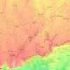 Mapa topográfico Dewas, altitud, relieve