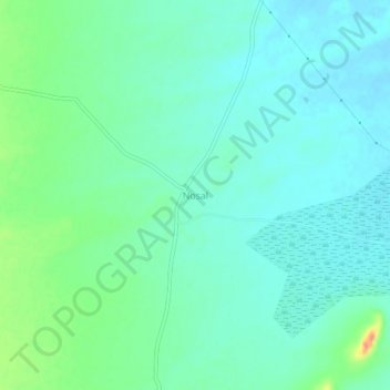 Mapa topográfico Nosal, altitud, relieve