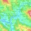 Mapa topográfico Bad Kötzting, altitud, relieve