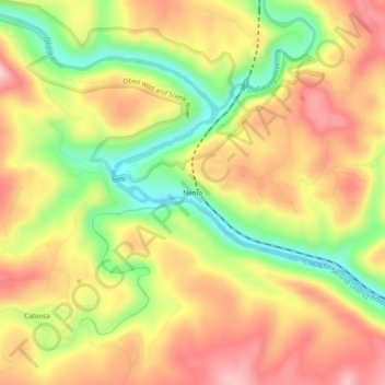 Mapa topográfico Nemo, altitud, relieve