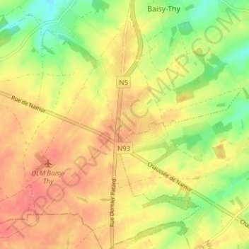 Mapa topográfico Domaine 1815, altitud, relieve