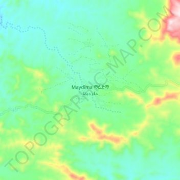 Mapa topográfico Maydima, altitud, relieve
