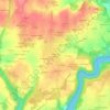 Mapa topográfico Pennanguer Bihan, altitud, relieve