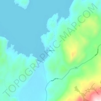 Mapa topográfico El Vallecito, altitud, relieve