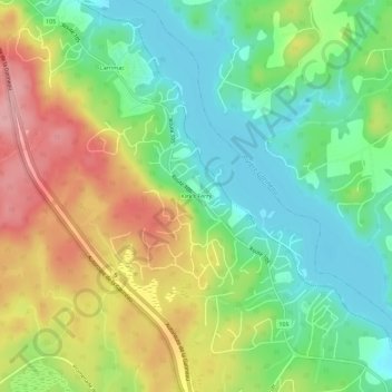 Mapa topográfico Kirk's Ferry, altitud, relieve