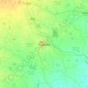 Mapa topográfico Nalgonda, altitud, relieve