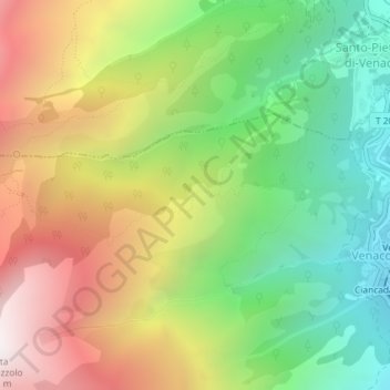Mapa topográfico Bergeries Tatarala, altitud, relieve