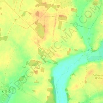 Mapa topográfico Krams, altitud, relieve