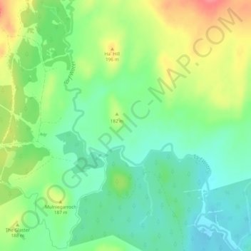 Mapa topográfico Belgaverie, altitud, relieve