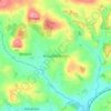 Mapa topográfico Broadhempston, altitud, relieve