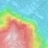 Mapa topográfico Glacier Point, altitud, relieve