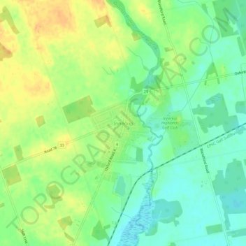 Mapa topográfico Innerkip, altitud, relieve