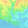 Mapa topográfico Les Hautes Mers, altitud, relieve