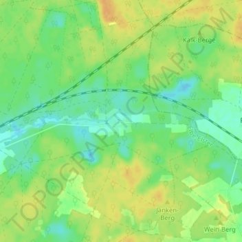 Mapa topográfico Rehain, altitud, relieve