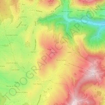 Mapa topográfico Sisemol, altitud, relieve