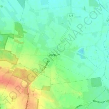 Mapa topográfico Dörpum, altitud, relieve