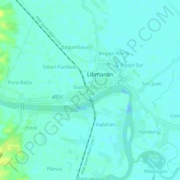 Mapa topográfico Station-Church Site, altitud, relieve