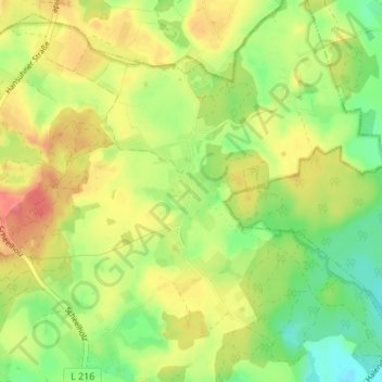 Mapa topográfico Langenhagen, altitud, relieve