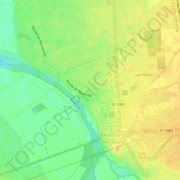 Mapa topográfico Plancieux, altitud, relieve