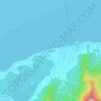 Mapa topográfico Mataura, altitud, relieve