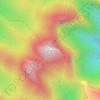 Mapa topográfico Pico Caratuva, altitud, relieve