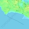 Mapa topográfico Kollam Port, altitud, relieve