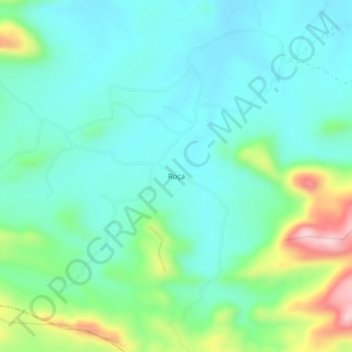 Mapa topográfico Roça, altitud, relieve