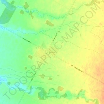 Mapa topográfico Ripley, altitud, relieve