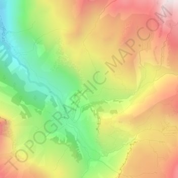 Mapa topográfico Cabanes de la Terce, altitud, relieve
