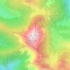 Mapa topográfico La Pique ou Mont Béas, altitud, relieve