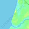Mapa topográfico Jampore Beach, altitud, relieve