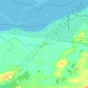 Mapa topográfico Boustead Hill, altitud, relieve