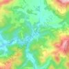 Mapa topográfico Cénomes, altitud, relieve
