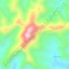 Mapa topográfico Caraça, altitud, relieve