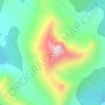 Mapa topográfico Mount Dalton, altitud, relieve
