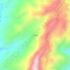 Mapa topográfico Tubalina, altitud, relieve