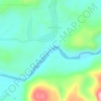 Mapa topográfico Governor's Rapid, altitud, relieve